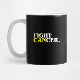 Fight Cancer (I Can), Yellow T-Shirt Mug